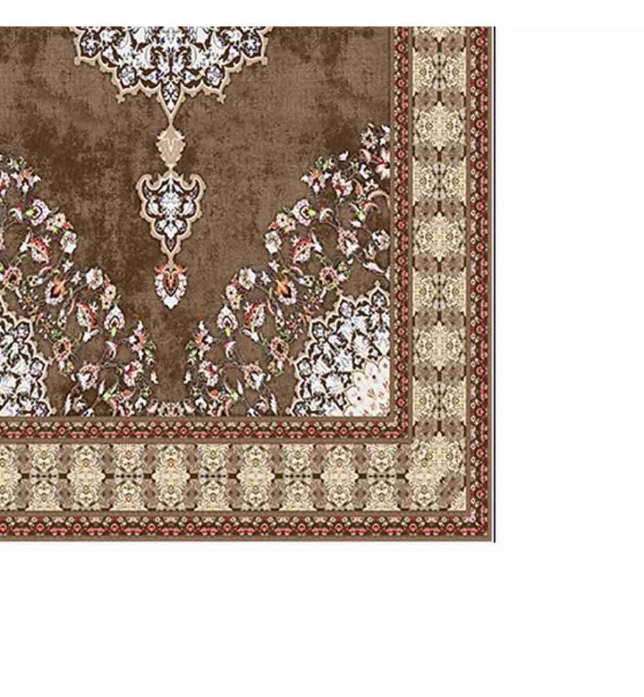 Set de tapis de bain, 2 pièces, Beige, Mink, Red, White, 100% Polyester, dessous antidérapant