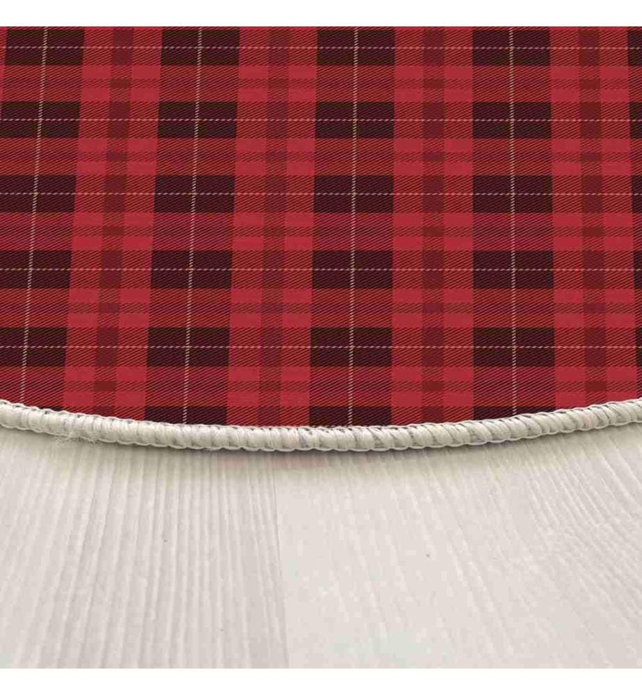Rug, 180 cm, , Red Black, 70% Cotton - 30% Polyester, 1450 gr-m²