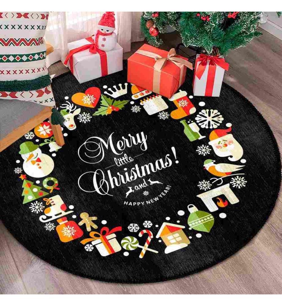 Teppich, Multicolor, 70% Baumwolle - 30% Chenille, 150 x 150 cm