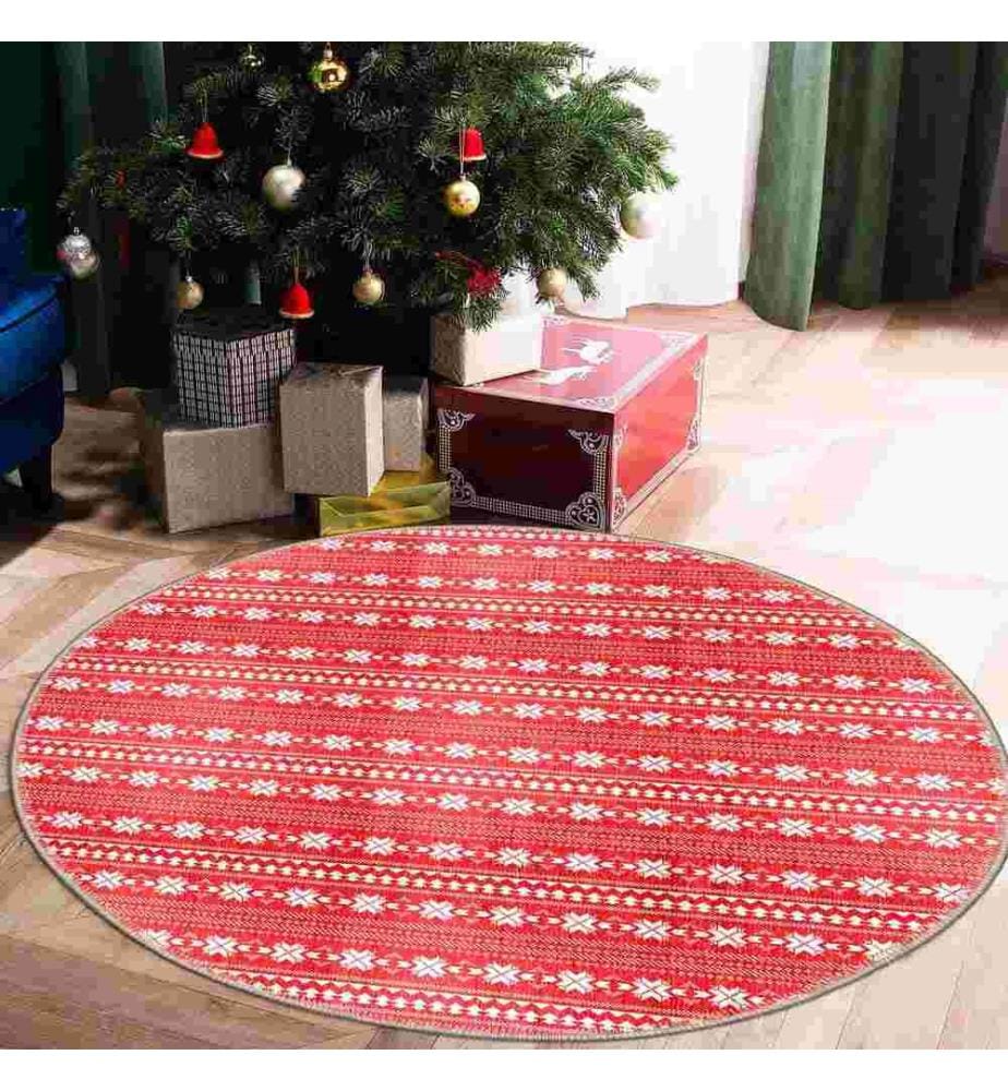 Teppich, Multicolor, 70% Baumwolle - 30% Chenille, 100 x 100 cm