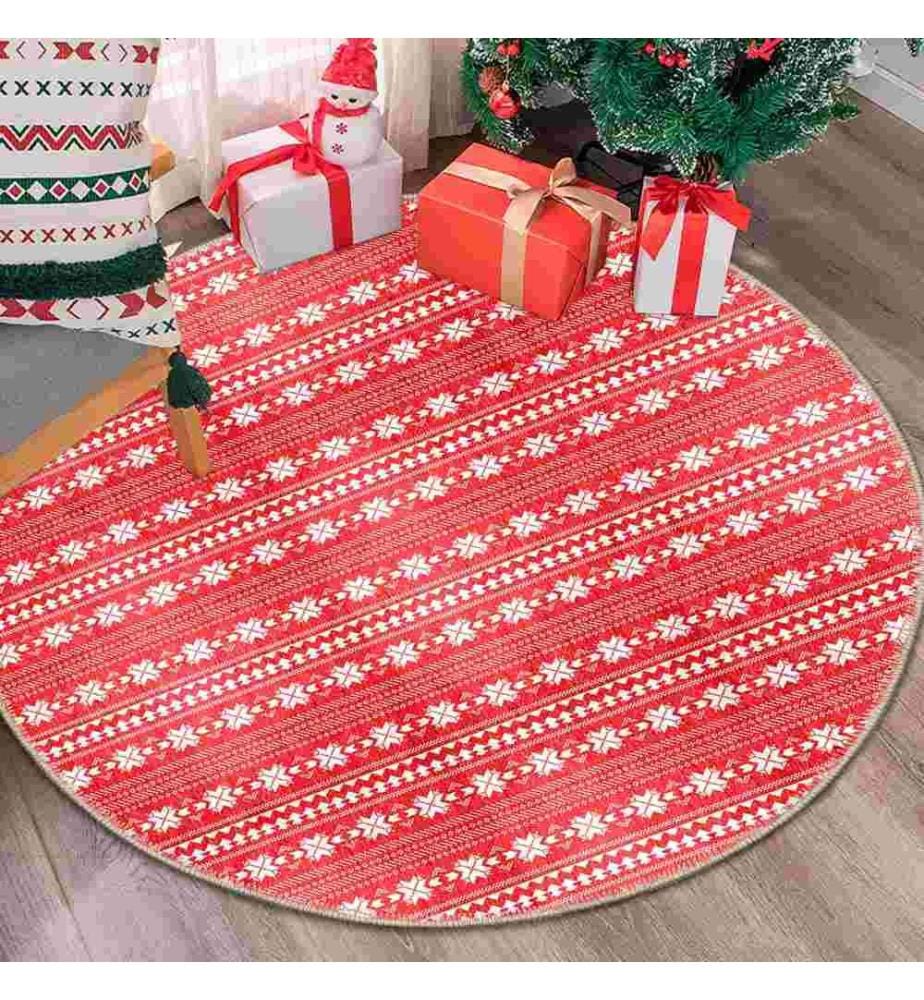 Teppich, Multicolor, 70% Baumwolle - 30% Chenille, 100 x 100 cm