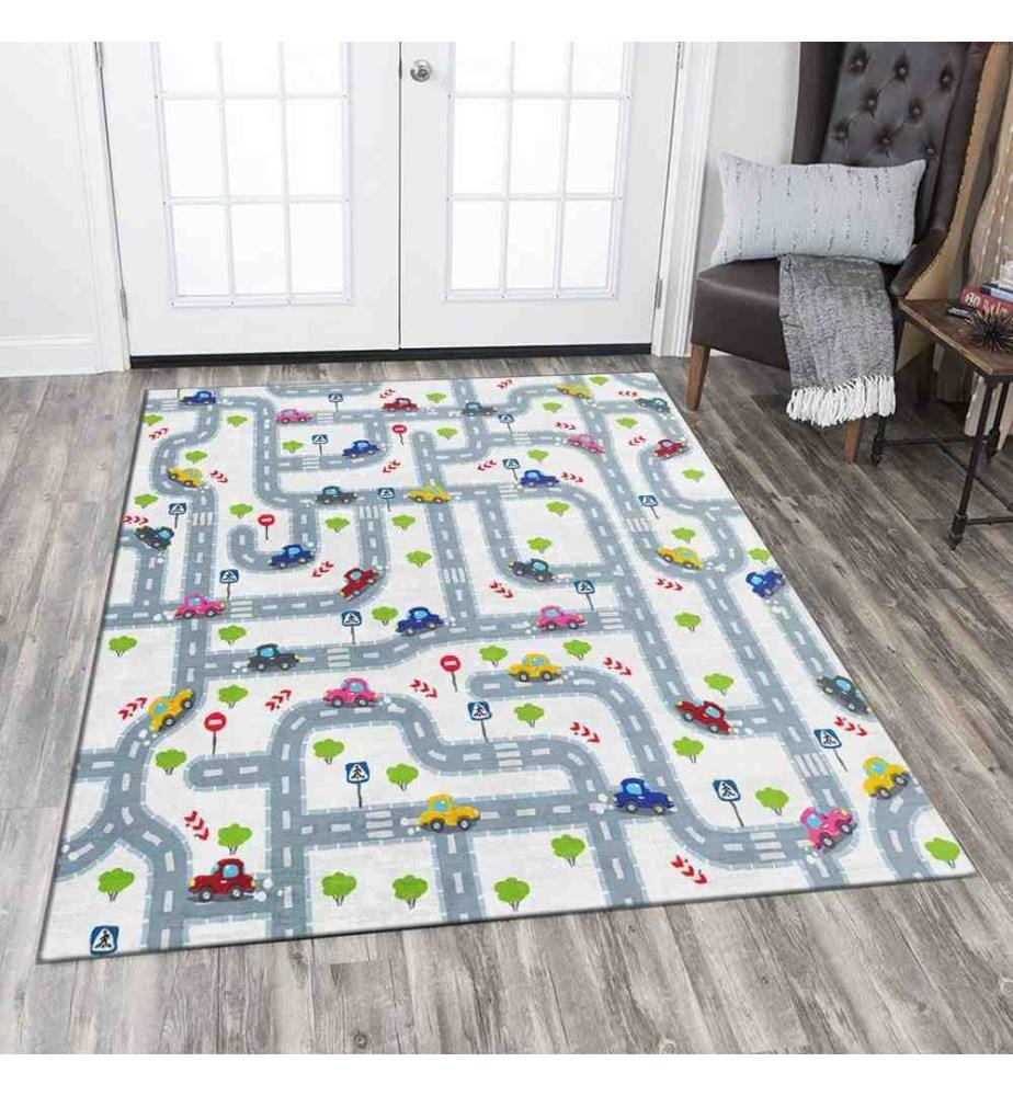 Teppich, Mehrfarbig, 100% Polyester, 120 x 180 cm