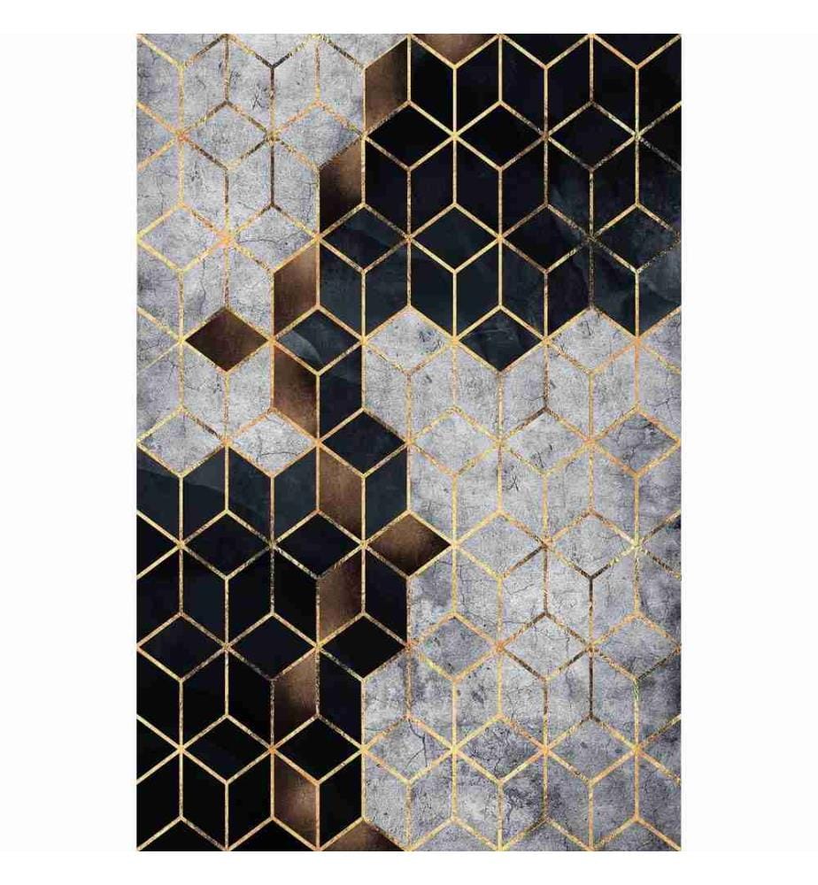 Teppich, Mehrfarbig, 100% Polyester, 140 x 220 cm