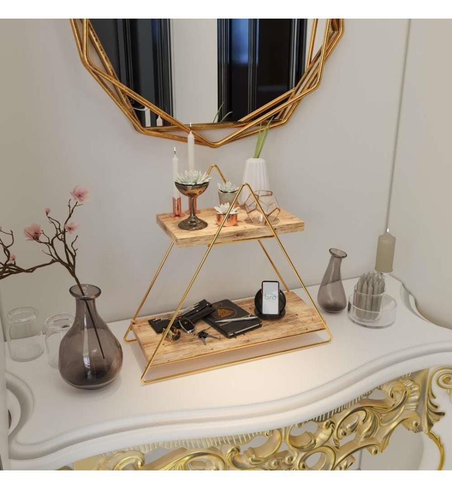 Etagère murale, Gold Brown, bois massif