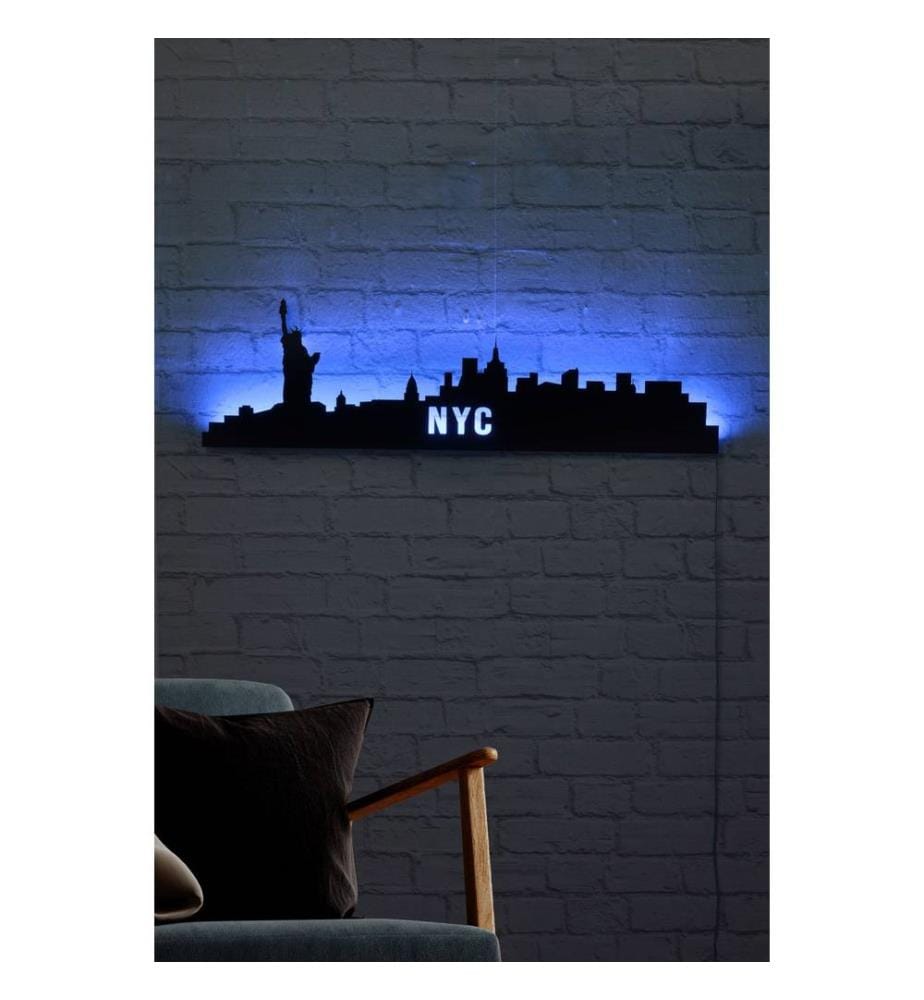 Decorative Led Lighting, Blue, Black MDF Board Base, 60 Leds-M Led Stripes