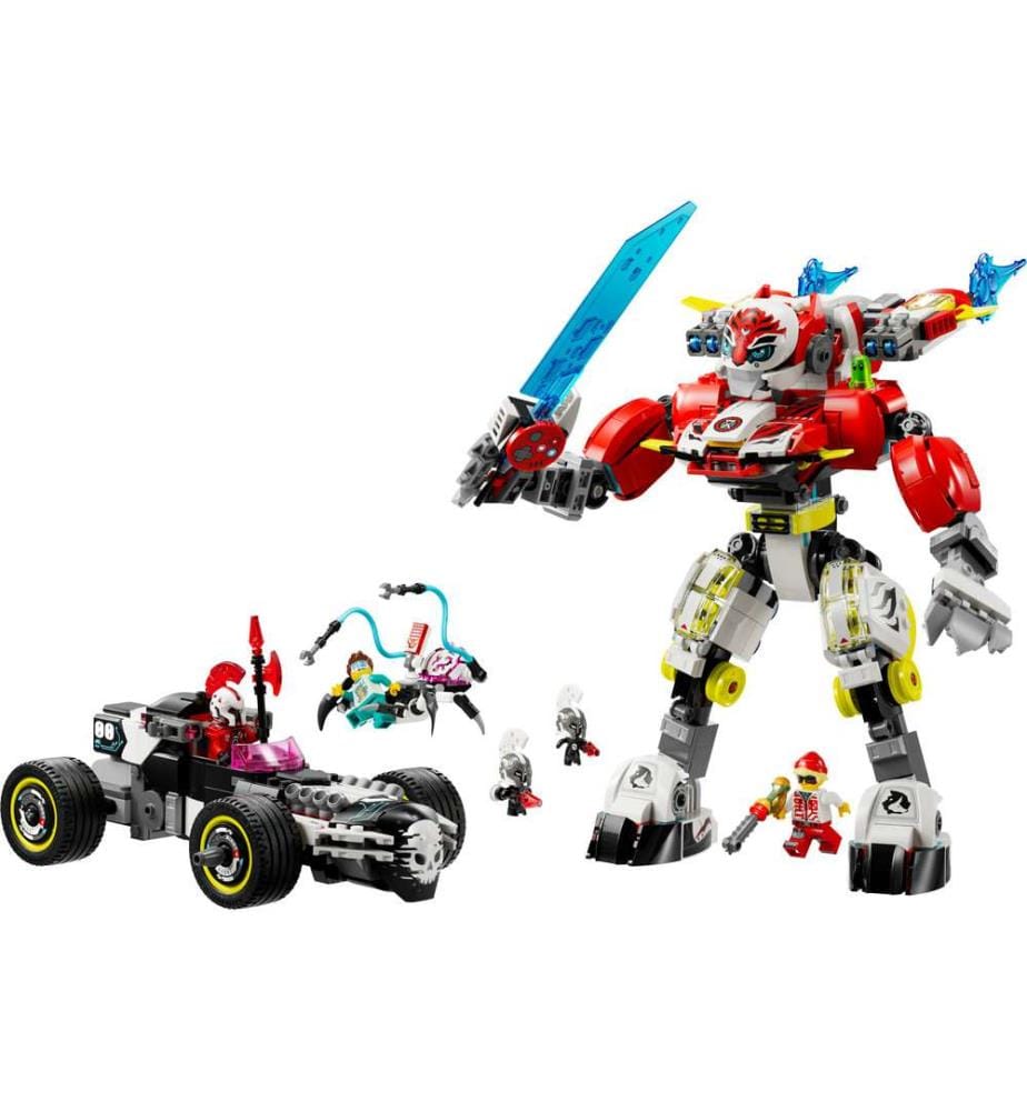 LEGO 71497 - Tiger-Roboter von Cooper und Flitzer von Zero