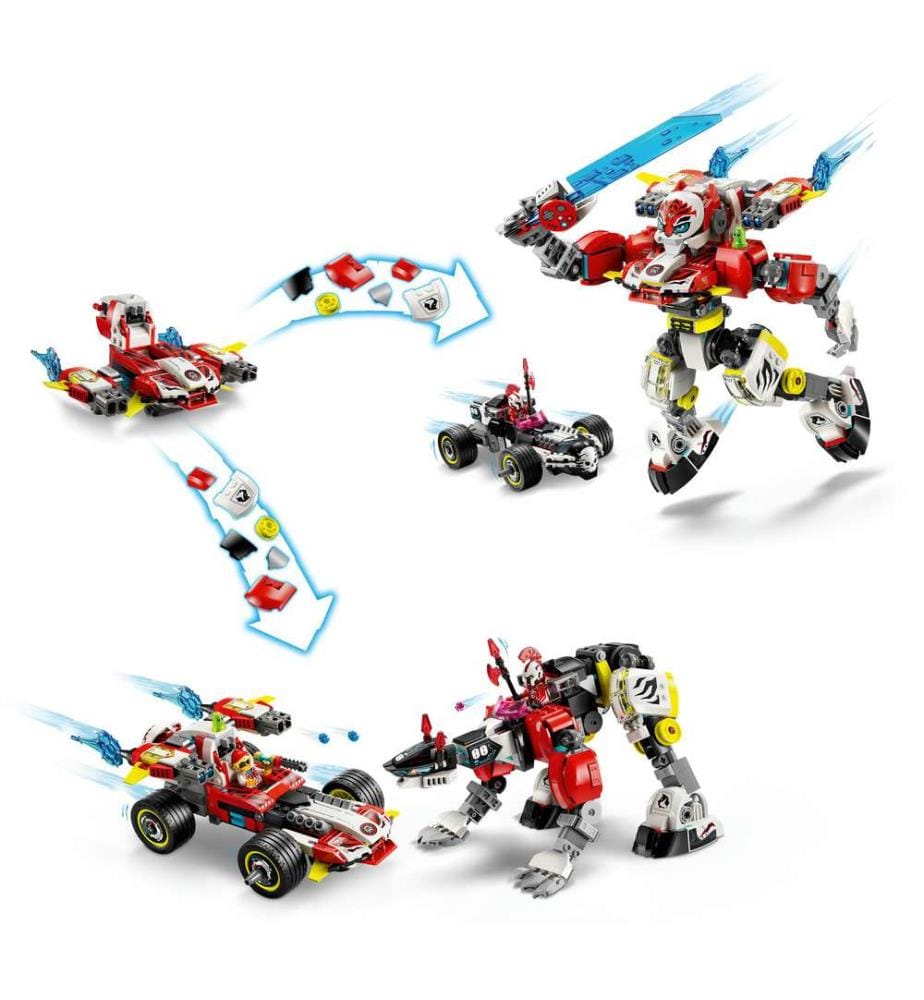 LEGO 71497 - Tiger-Roboter von Cooper und Flitzer von Zero