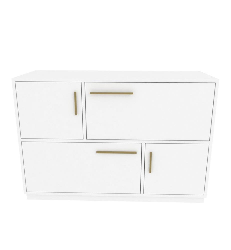 Console, blanc, panneau de particules mélaminé