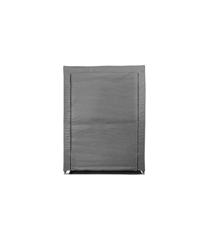 Kleiderschrank, Grau, Wattestoff, Metallgestell
