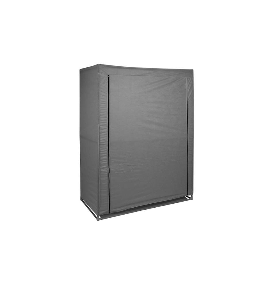 Kleiderschrank, Grau, Wattestoff, Metallgestell