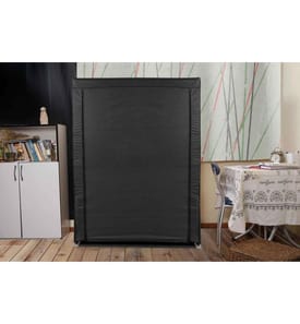 Kleiderschrank, Schwarz, Wattestoff, Metallrahmen