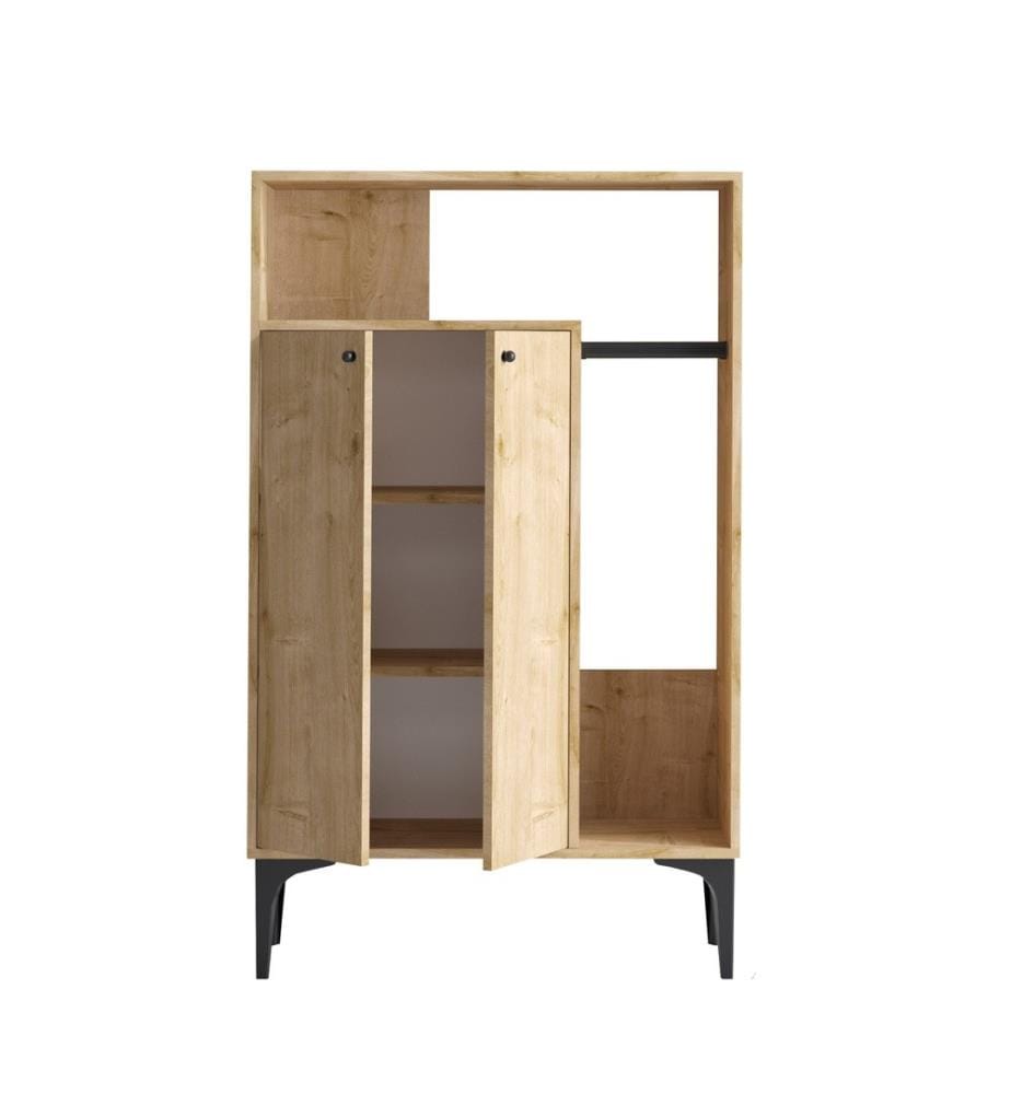 Armoire, noyer, panneau de particules mélaminé