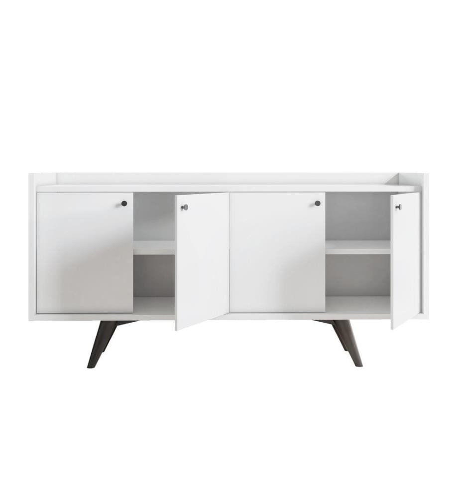 Console, blanc, panneau de particules mélaminé