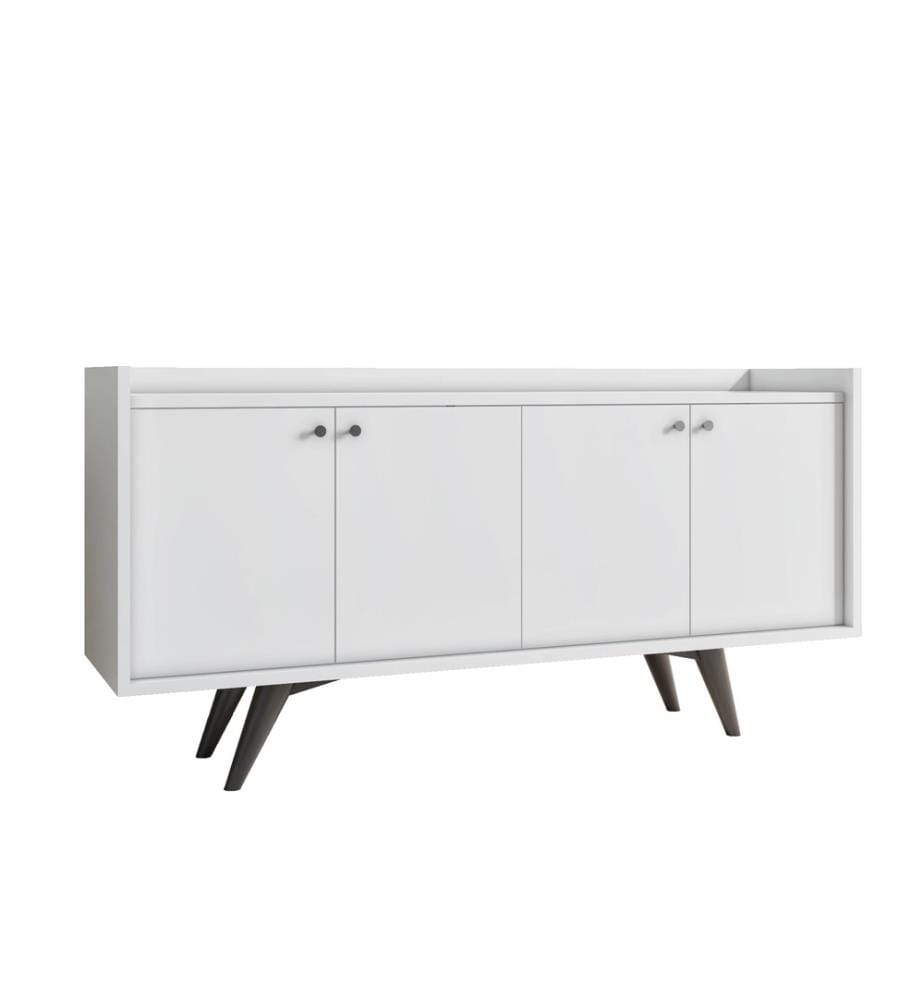 Console, blanc, panneau de particules mélaminé