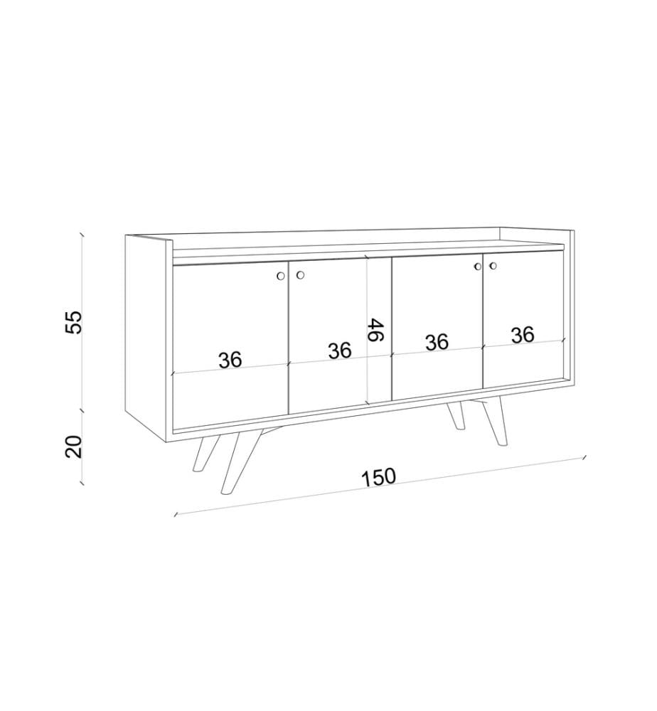 Console, blanc, panneau de particules mélaminé