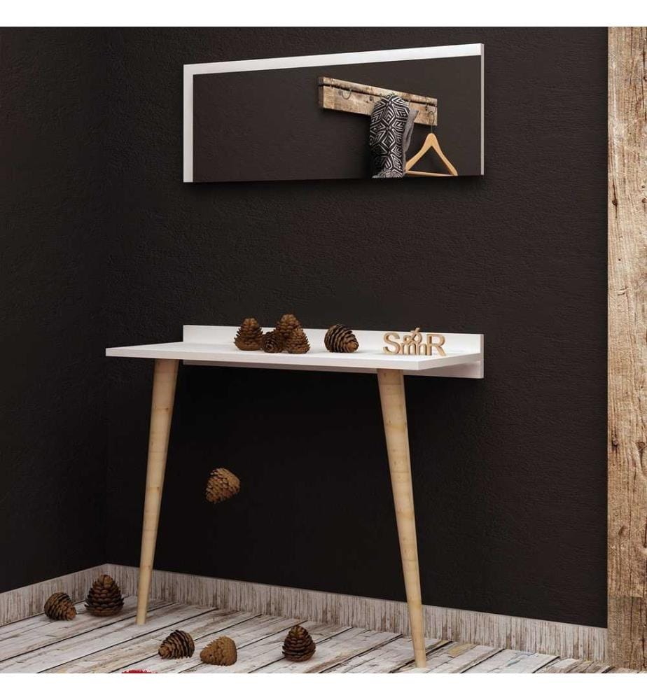 Buffet, blanc, panneau de particules mélaminé
