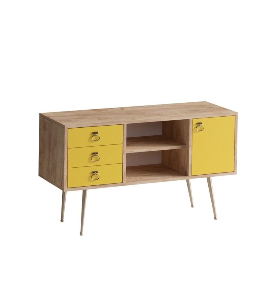 Buffet, Chêne Jaune, Panneau de particules mélaminé