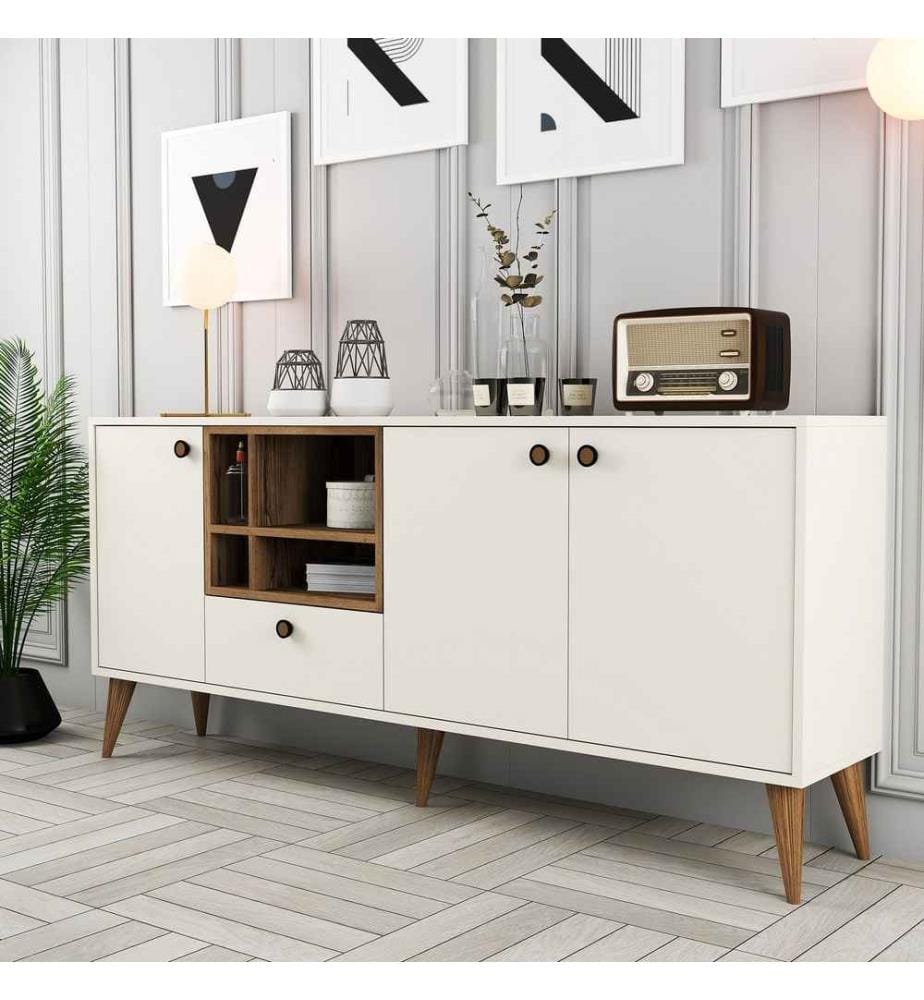 Console, crème, panneau de particules mélaminé