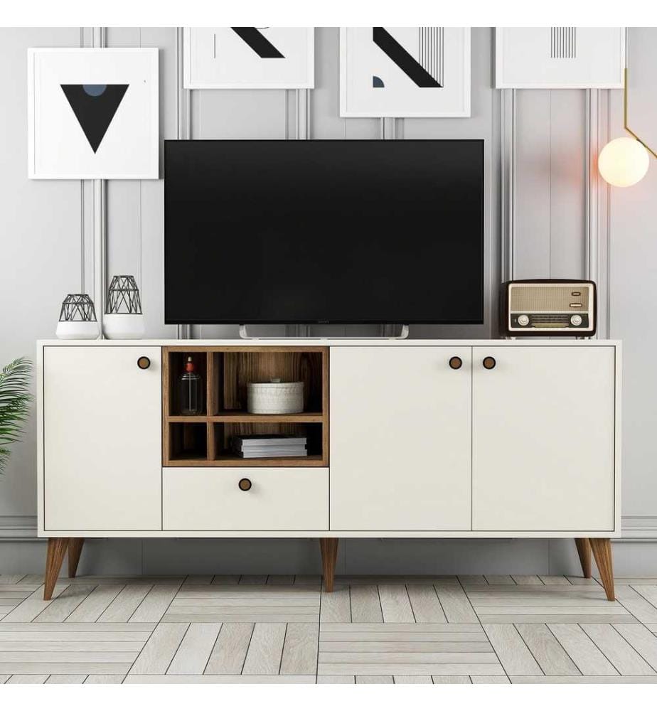 Console, crème, panneau de particules mélaminé