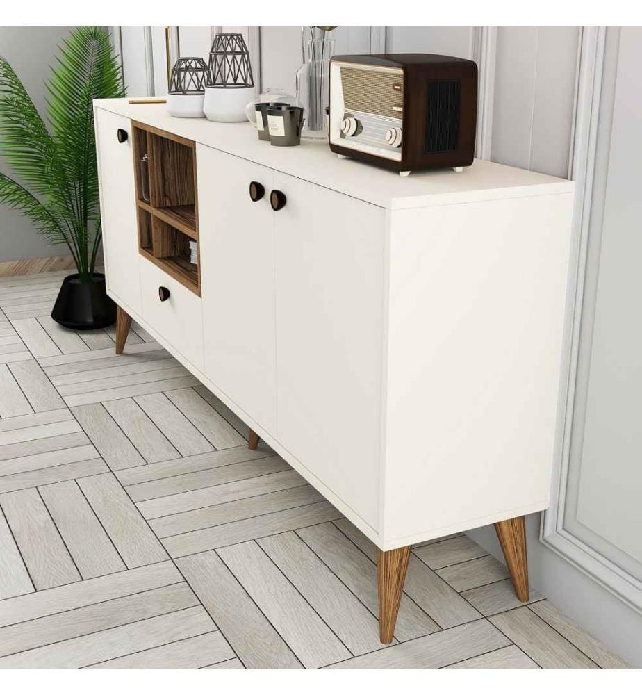 Console, crème, panneau de particules mélaminé