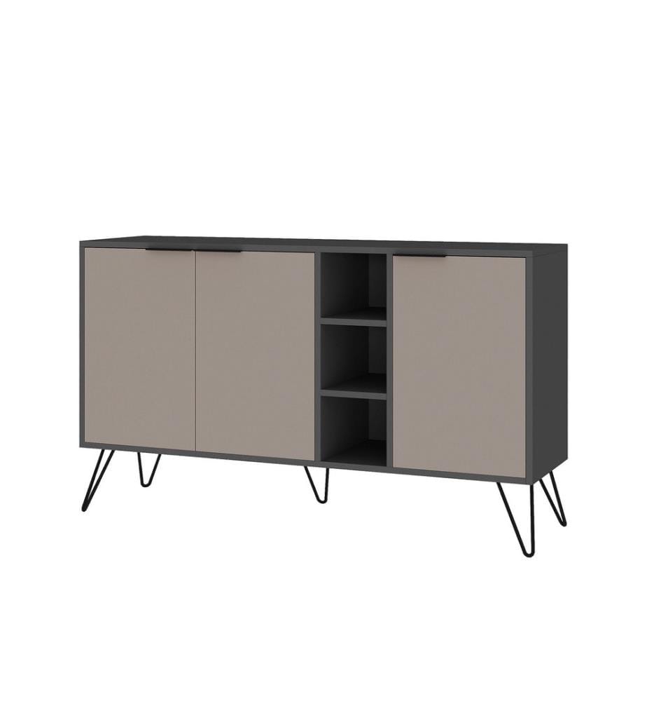 Console, Anthracite Light Brown, Panneau de particules mélaminé
