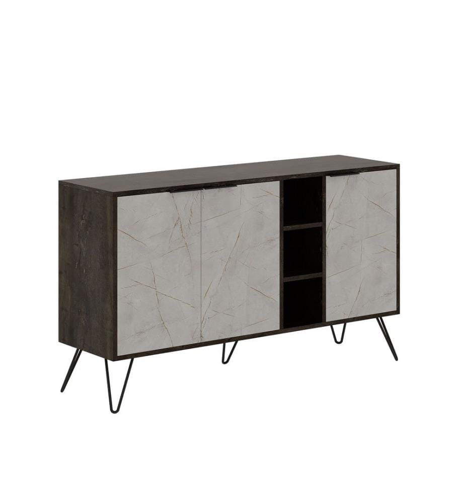 Console, Dark Brown Lagina, panneau de particules mélaminé