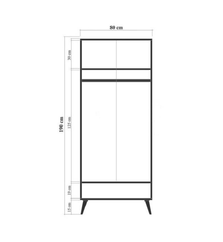 Armoire, Multicolore, Panneau de particules mélaminé, Pieds en bois