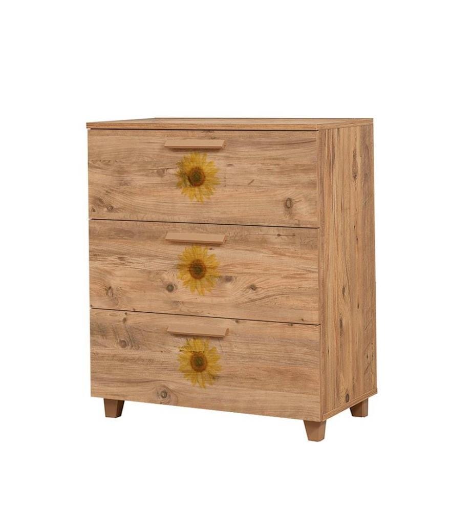 Commode, pin atlantique, panneau de particules mélaminé