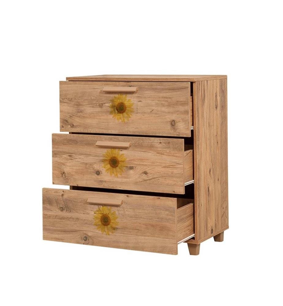 Commode, pin atlantique, panneau de particules mélaminé
