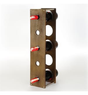 Dekoratives Weinregal aus Holz, Nussbaum, Sperrholz (Dicke: 8 Mm)