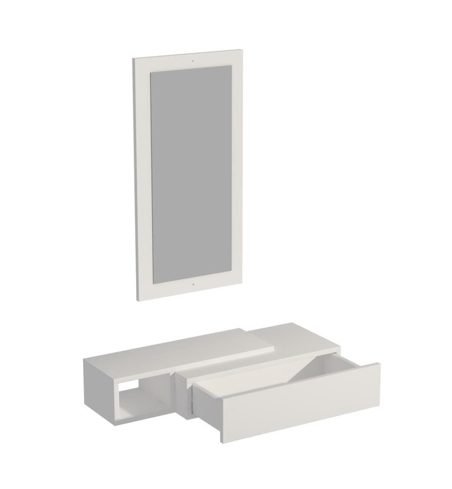Buffet, blanc, panneau de particules mélaminé