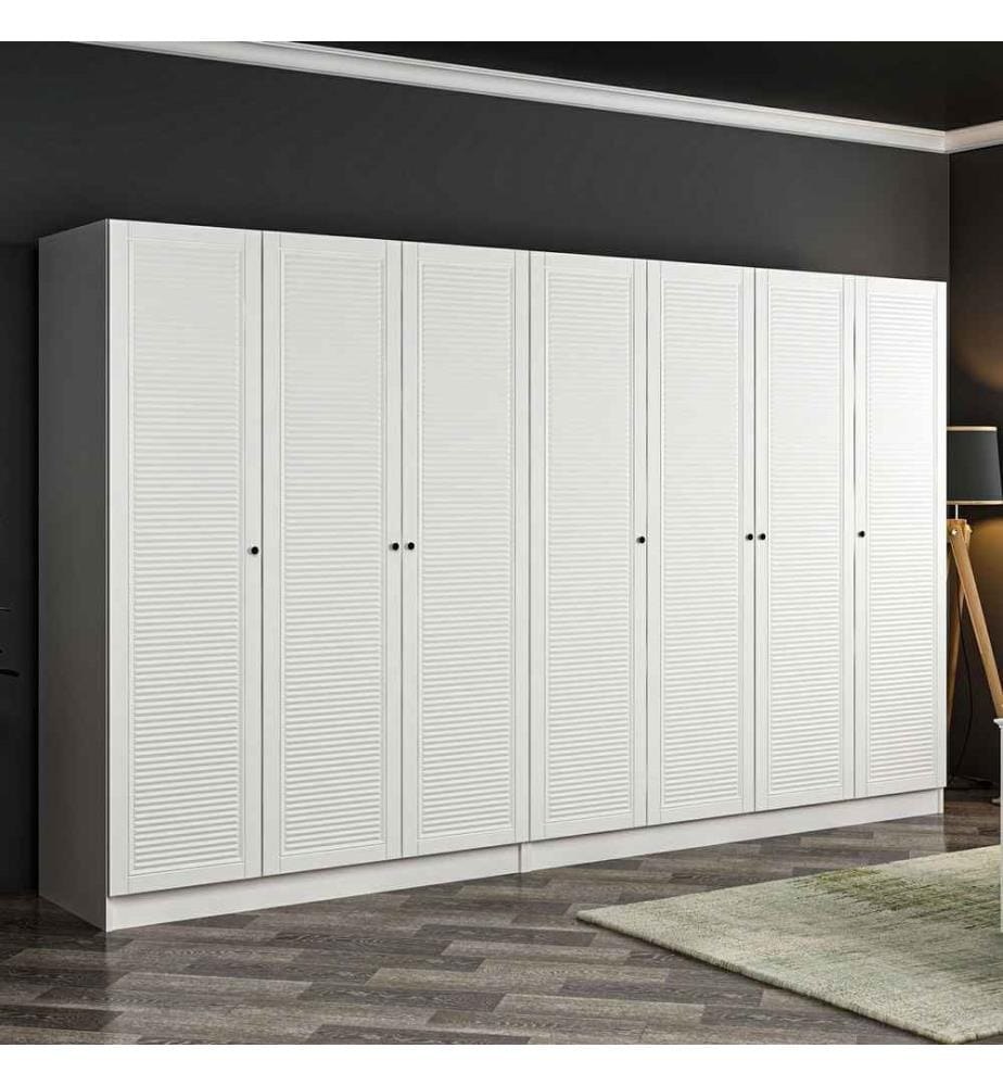 Kleiderschrank, Weiss, Melaminbeschichtete Spanplatte