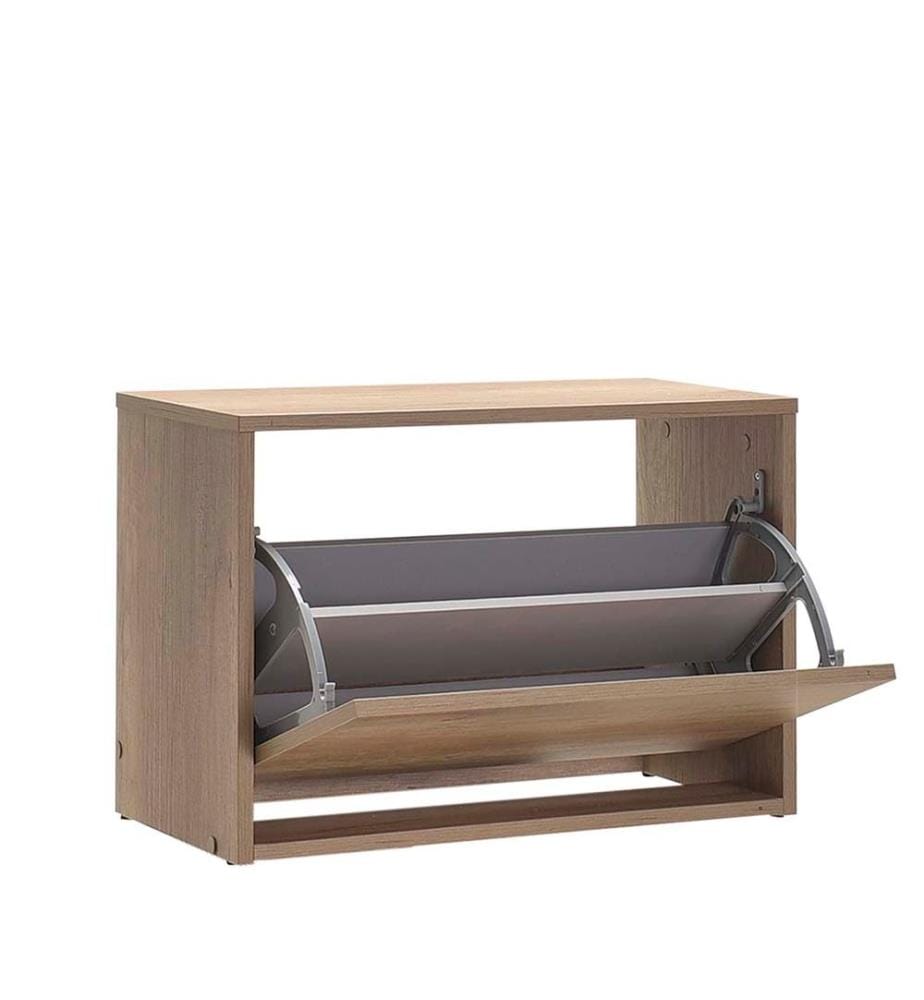 Meuble à chaussures, noyer clair, panneau de particules mélaminé