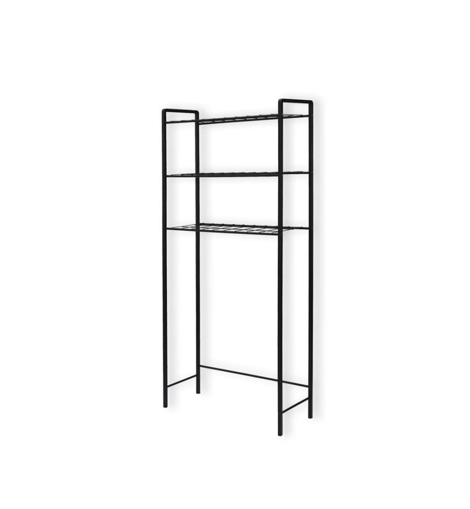 Armoire pour lave-linge, noir, cadre : 100% métal