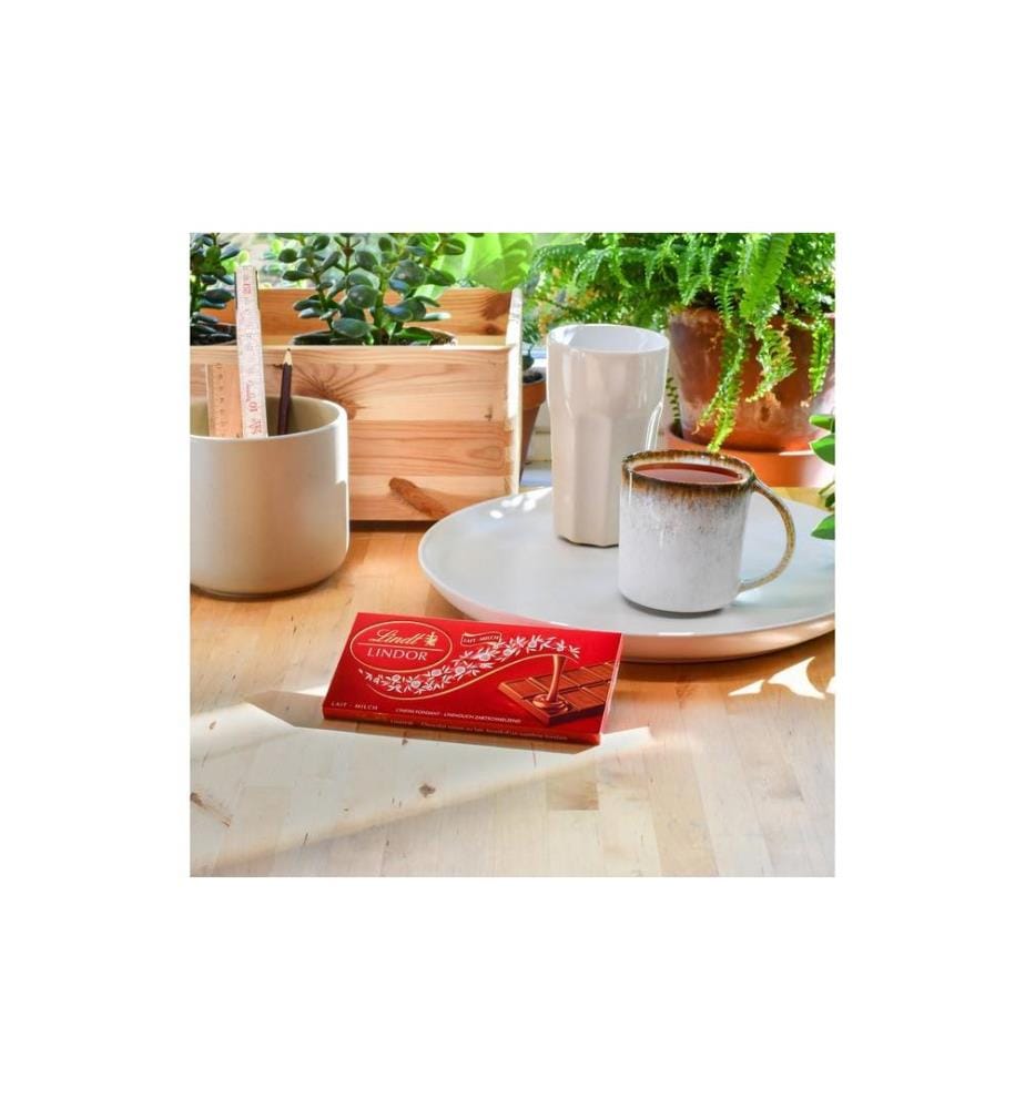 LINDT - Tablette de chocolat Lait Lindor 100 g