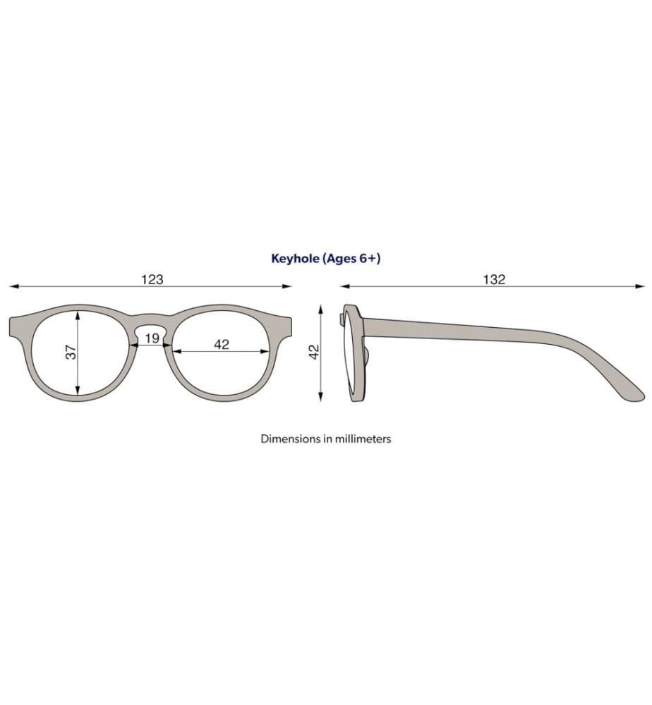 Lunettes de soleil aux verres polarisés Keyhole Seafoam Blue 6-10 ans