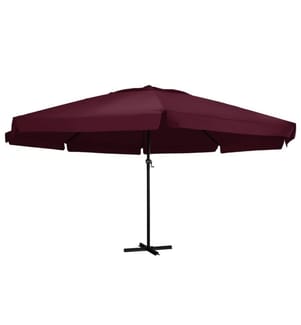 Sonnenschirm mit Aluminium-Mast 600 cm Bordeauxrot