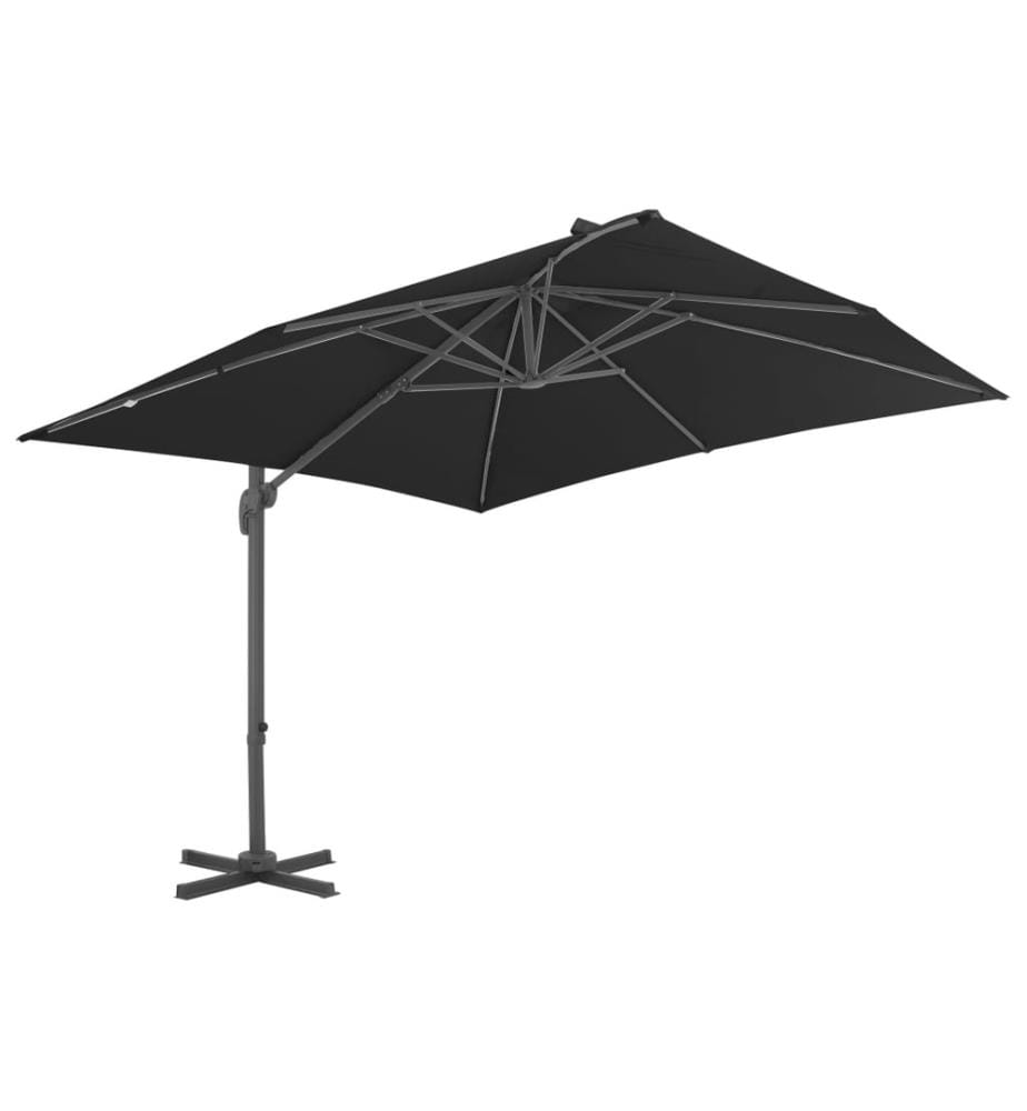 Ampelschirm mit Aluminium-Mast 300x300 cm Anthrazit