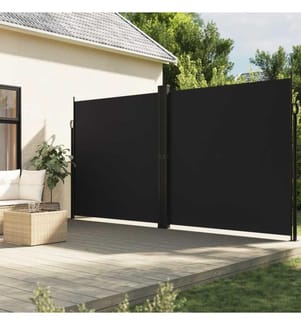 Seitenmarkise Ausziehbar Schwarz 220x1000 cm
