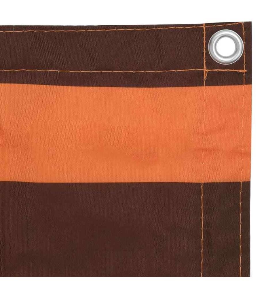 Balkon-Sichtschutz Orange und Braun 75x400 cm Oxford-Gewebe