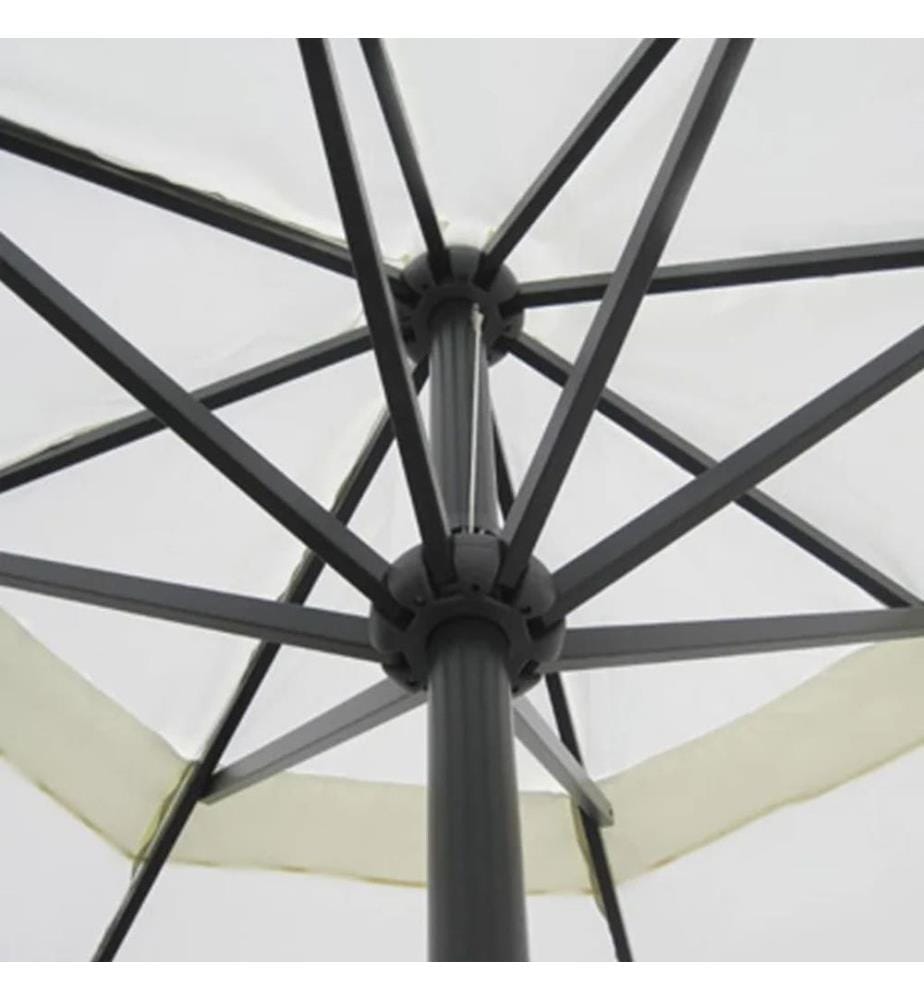 Sonnenschirm Aluminium weiss mit Schirmständer