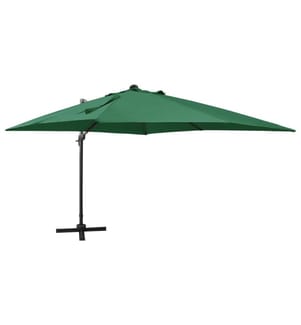 Ampelschirm mit LED Grün 300 cm