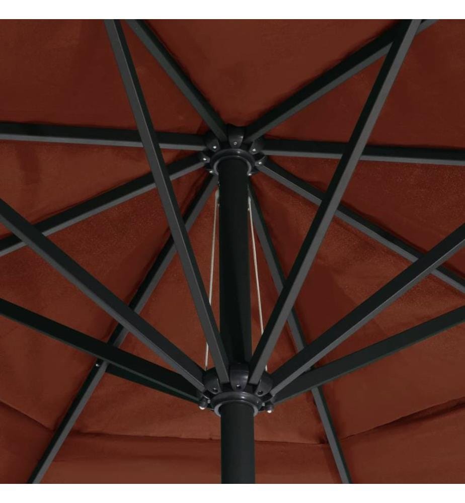 Sonnenschirm Aluminium-Mast 600 cm Terrakotta-Rot
