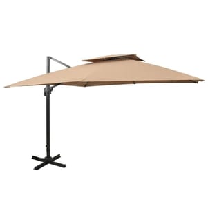 Ampelschirm mit Lüftung 300x300 cm Taupe