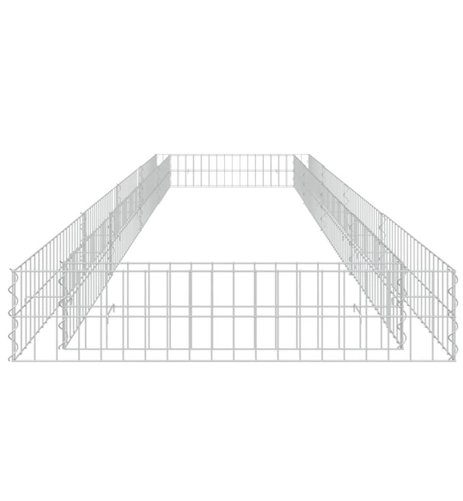 Gabionen-Hochbeet Verzinkter Stahl 400x100x20 cm