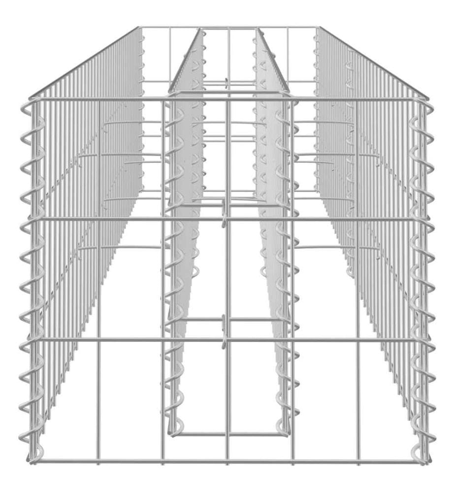 Gabionen-Hochbeet Verzinkter Stahl 180×30×30 cm