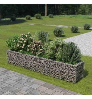 Gabionen-Hochbeet Verzinkter Stahl 270×50×50 cm