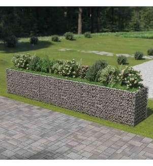 Gabionen-Hochbeet Verzinkter Stahl 540×90×100 cm