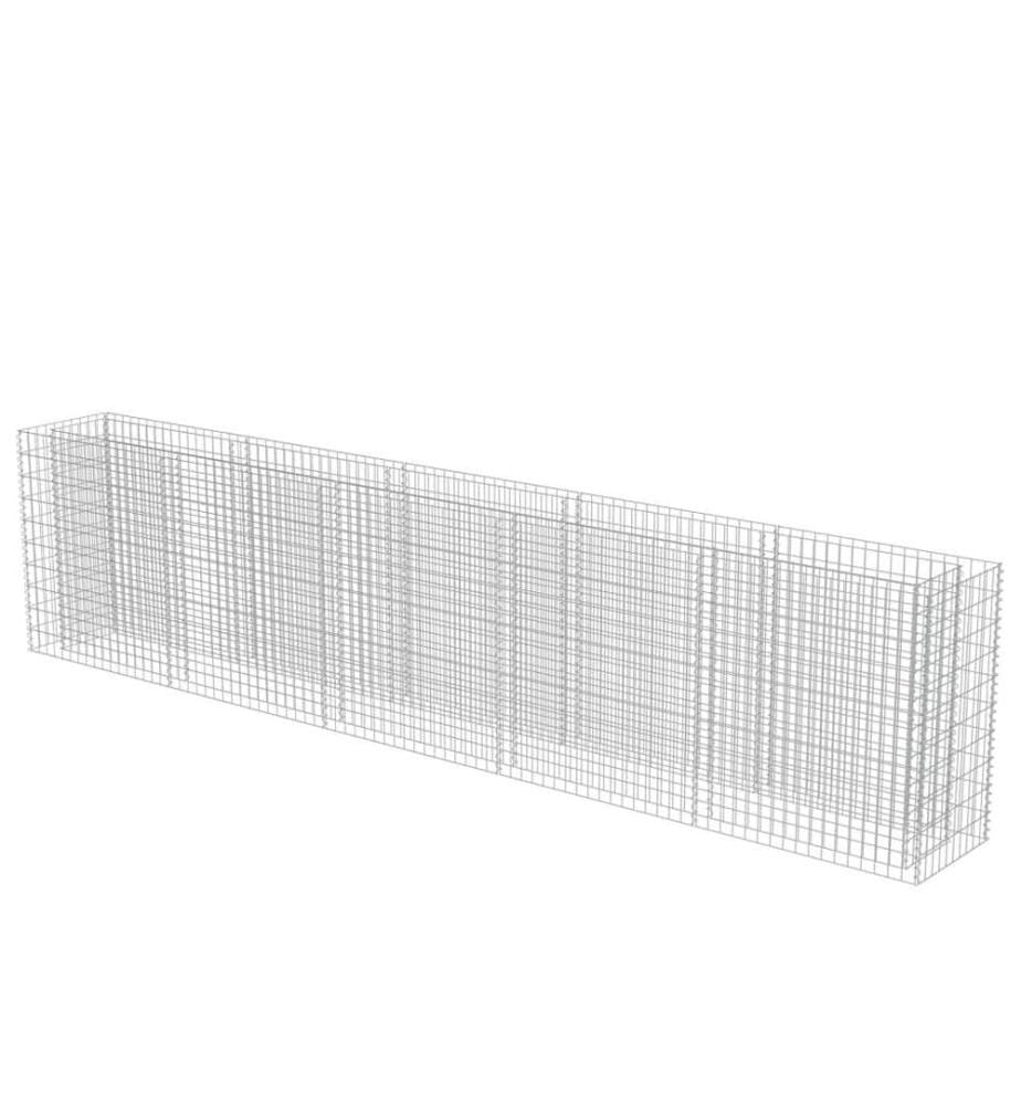 Gabionen-Hochbeet Verzinkter Stahl 450×50×100 cm