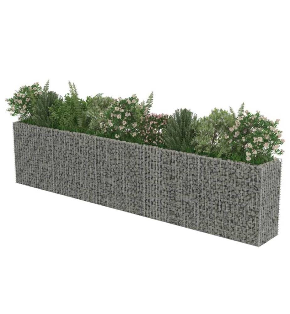 Gabionen-Hochbeet Verzinkter Stahl 450×50×100 cm